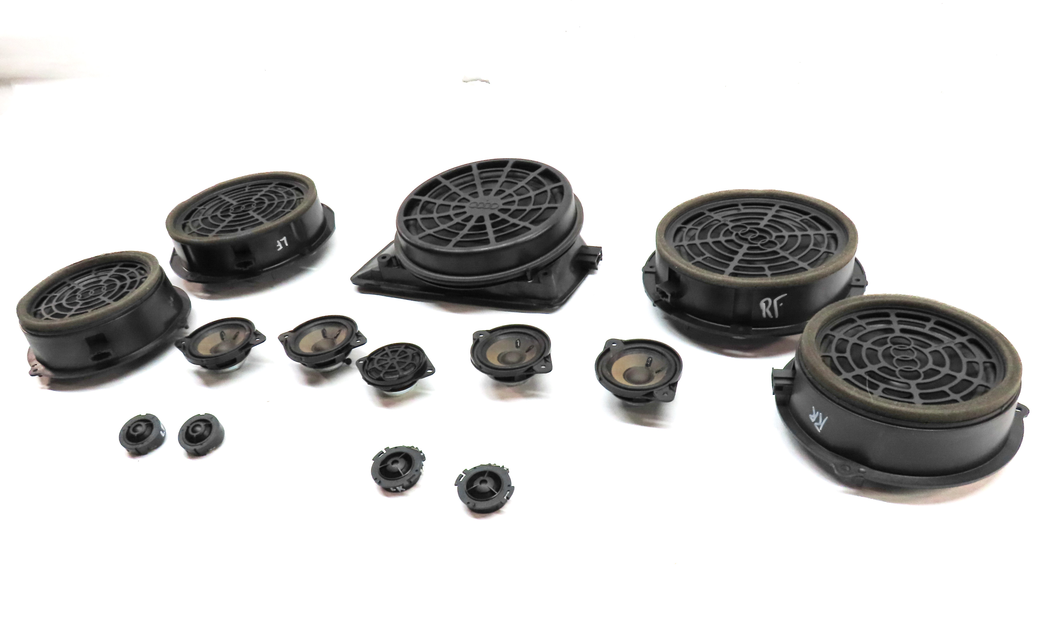2013 AUDI S4 B8 8K RADIO STEREO BANG & OLUFSEN AUDIO SOUND SYSTEM SPEAKER SET/14 — exact item pictured